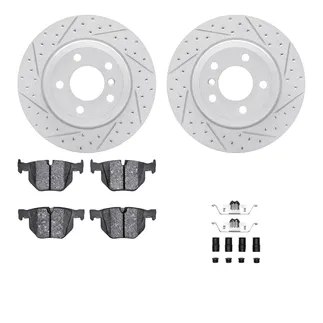R1 Concepts WBUH1-31105 Brake Rotors - Carbon Coated - D/S W/ Optimum Oe Pads & Hdw
